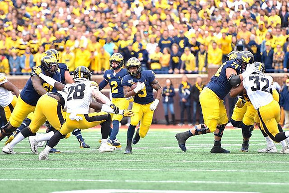 Cesar Ruiz (51), Shea Patterson (2), Christian Turner (3), and Ben Bredeson (74)