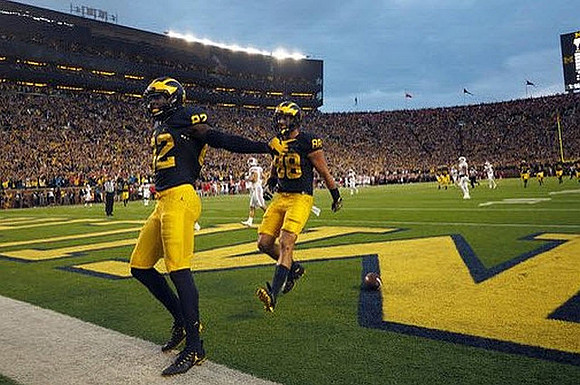 Amara Darboh (82) and Jake Butt (88)