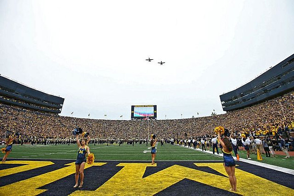 Michigan Stadium Fly-Over
