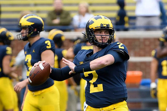Quinn Nordin (3) and Shea Patterson (2)