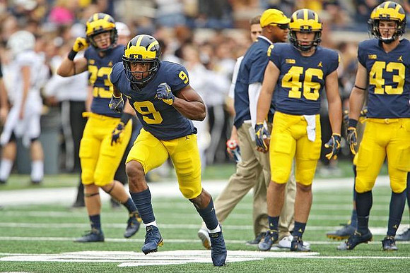 O'Maury Samuels (23), Donovan Peoples-Jones (9), Matt Brown (46), and Jake McCurry (43)