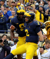 Donovan Peoples-Jones (9) and Shea Patterson (2)