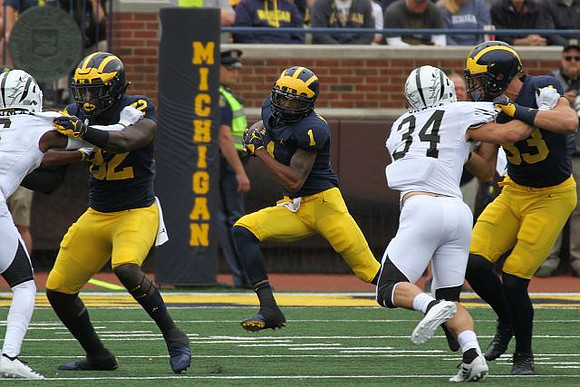 Nick Eubanks (82), Ambry Thomas (1), and Zach Gentry (83)