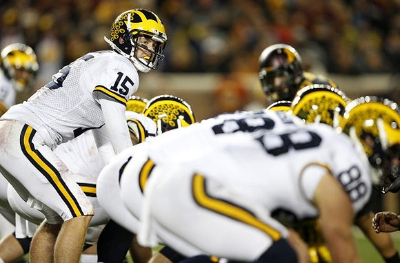 Jake Rudock (15) and Jake Butt (88)