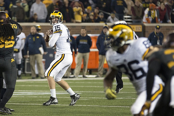 Jake Rudock (15) and Jehu Chesson (86)