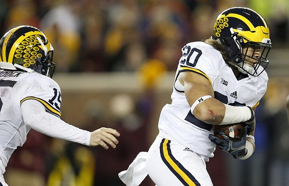 Jake Rudock (15) and Drake Johnson (20)