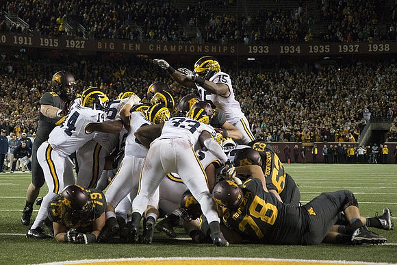Allen Gant (14), Taco Charlton (33), James Ross (15), and Maurice Hurst (73)