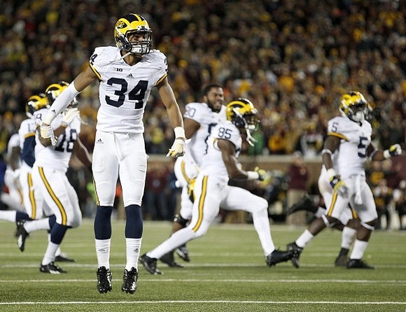 Jeremy Clark (34), Khalid Hill (80), Maurice Ways (85), and Jabrill Peppers (5)