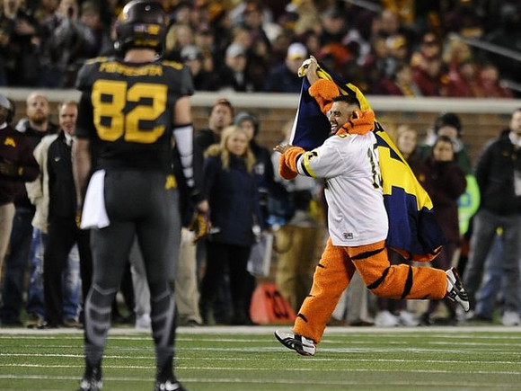 Fan Running on Field