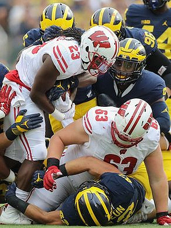 Ben Gedeon (42), Mike McCray (9), and Ryan Glasgow (96)
