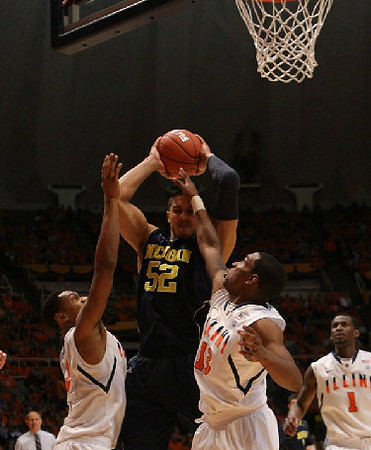 Jordan Morgan (52) and John Beilein