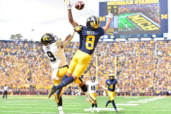 Nico Collins (4) and Ronnie Bell (8)