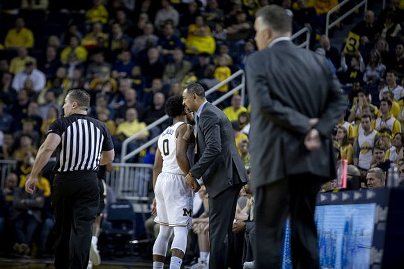 David DeJulius (0), Juwan Howard, and Purdue Head Coach Matt Painter