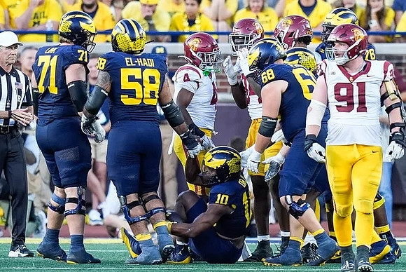Evan Link (71), Giovanni El-Hadi (58), Alex Orji (10), Josh Priebe (68), and Myles Hinton (78)