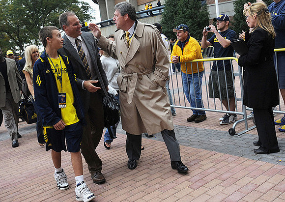 Rich Rodriguez and David Brandon