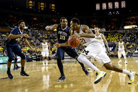 Aubrey Dawkins (24), Zak Irvin (21), Mark Donnal (34), and Derrick Walton Jr. (10)