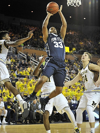 Aubrey Dawkins (24), Zak Irvin (21), and Mark Donnal (34)