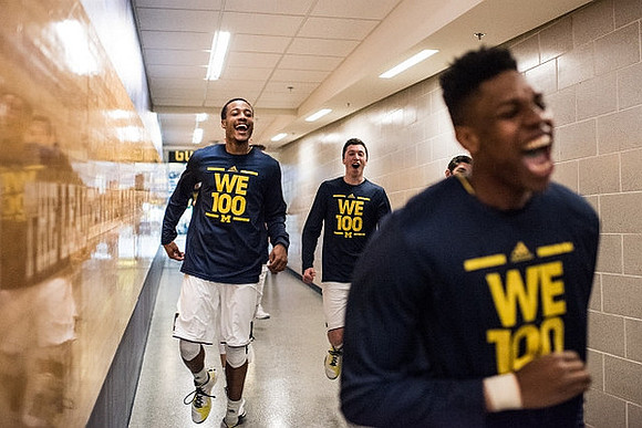 Muhammad-Ali Abdur-Rahkman (12), Sean Lonergan (20), and Kameron Chatman (3)