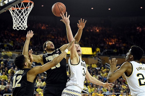 Mark Donnal (34) and Aubrey Dawkins (24)