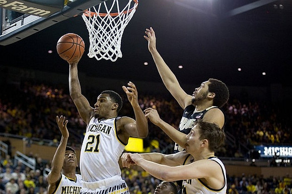 Aubrey Dawkins (24), Zak Irvin (21), and Mark Donnal (34)