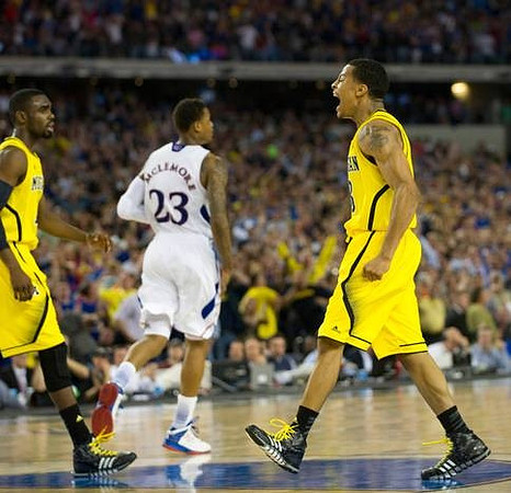 Tim Hardaway Jr. (10) and Trey Burke (3)