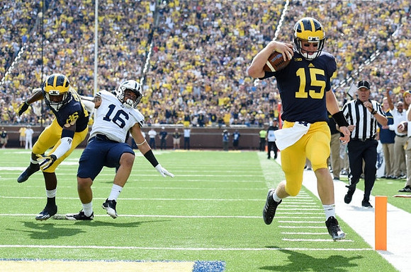Jehu Chesson (86) and Jake Rudock (15)