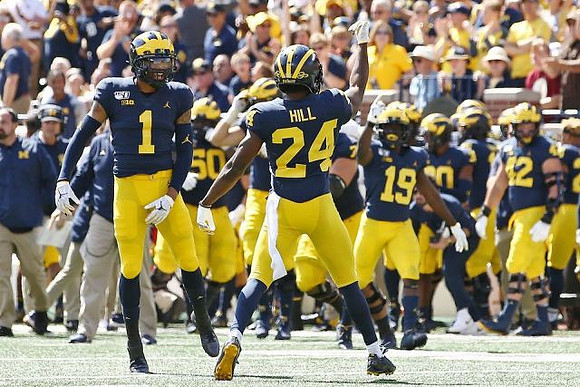 Ambry Thomas (1), Lavert Hill (24), and Kwity Paye (19)