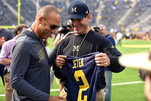 Derek Jeter and Jim Harbaugh