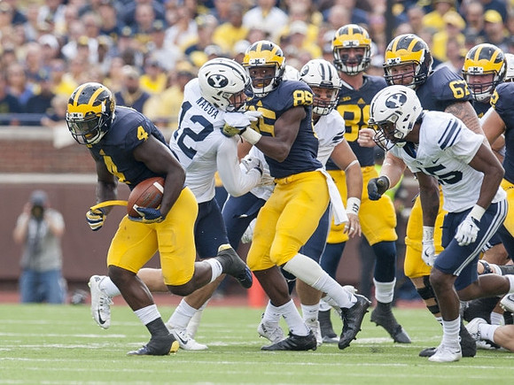 De'Veon Smith (4), Maurice Ways (85), Jake Butt (88), and Kyle Kalis (67)