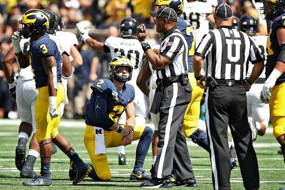 Christian Turner (3) and Shea Patterson (2)