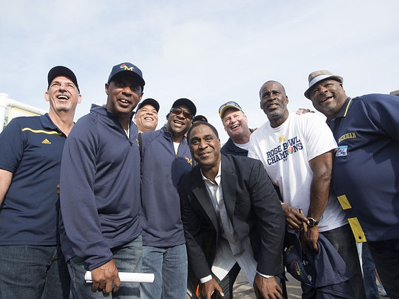 Jeff Felton, Anthony Carter, Chuck Christian, Brian Carpenter, Stan Edwards, Mike Lemirande, Fred Brockington, and Jeff Reeves - Members of the 1980 Big Ten Champs and the 1981 Rose Bowl Champs