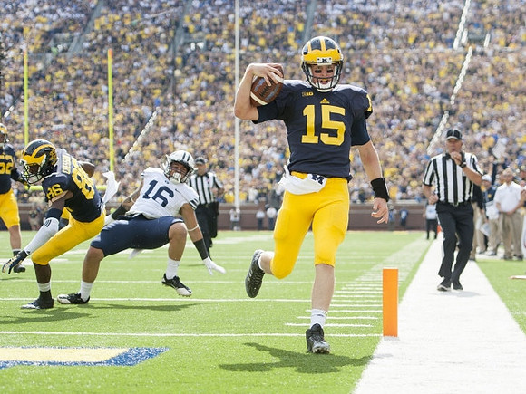 Jehu Chesson (86) and Jake Rudock (15)