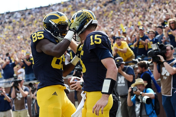 Maurice Ways (85) and Jake Rudock (15)
