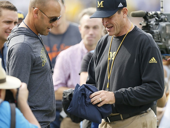 Derek Jeter and Jim Harbaugh