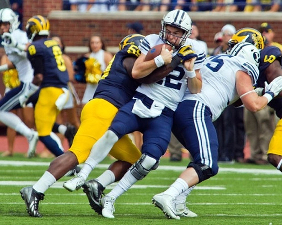 Channing Stribling (8), Willie Henry (69), and Jabrill Peppers (5)