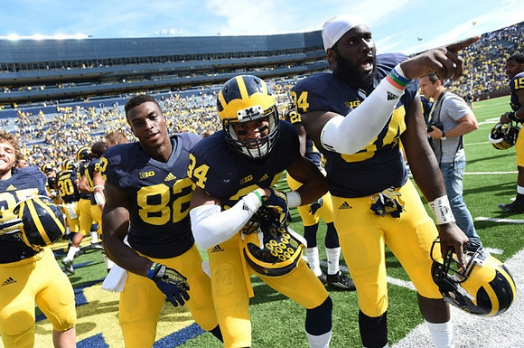 Amara Darboh (82), Jeremy Clark (34), and A.J. Williams (84)