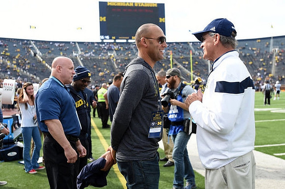 Derek Jeter and Jack Harbaugh