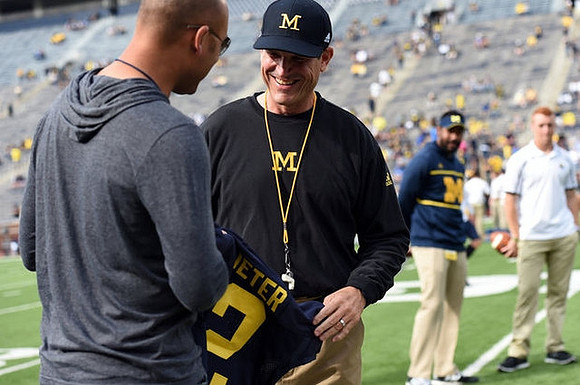Derek Jeter and Jim Harbaugh