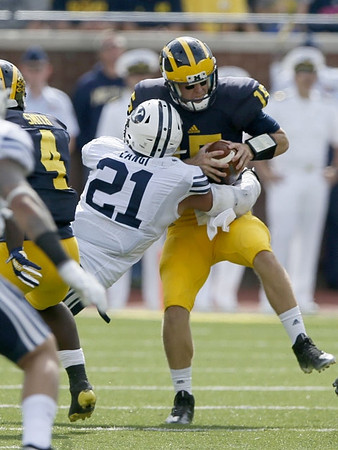 De'Veon Smith (4) and Jake Rudock (15)