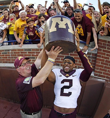Minnesota Head Coach Jerry Kill and The Little Brown Jug