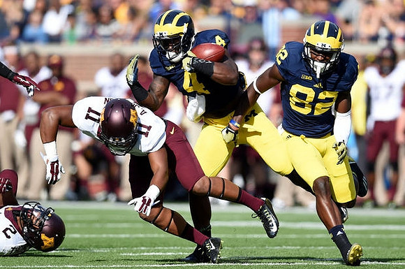 De'Veon Smith (4) and Amara Darboh (82)
