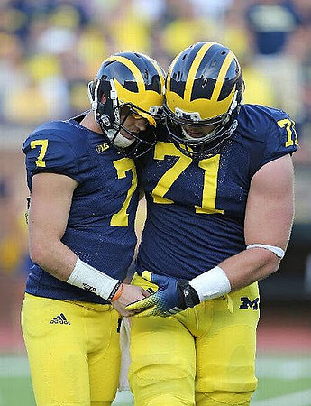 Shane Morris (7) and Ben Braden (71)