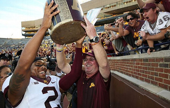 Minnesota Head Coach Jerry Kill and The Little Brown Jug