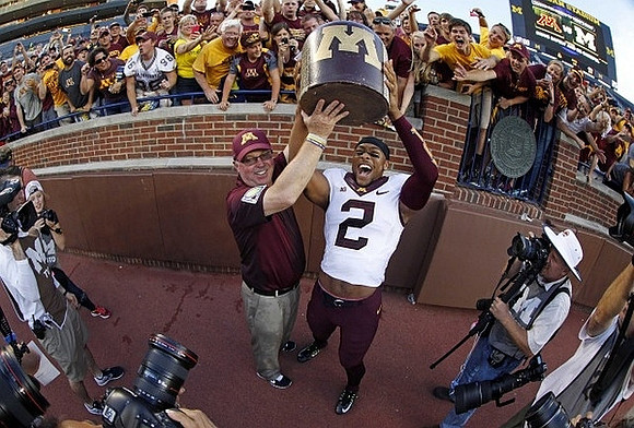 Minnesota Head Coach Jerry Kill and The Little Brown Jug