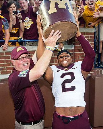 Minnesota Head Coach Jerry Kill and The Little Brown Jug