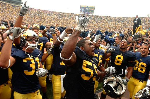 Jared Van Slyke (31), Brandon Graham (55), Jonas Mouton (8), and Jonny Childers (36)