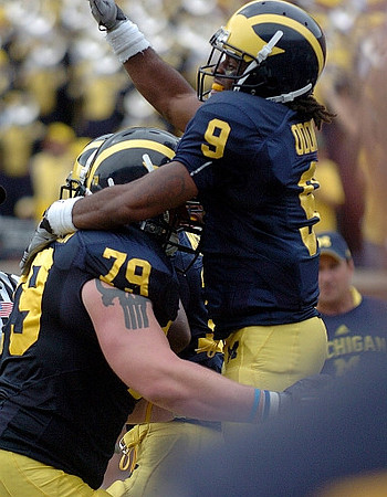 Perry Dorrestein (79) and Martavious Odoms (9)