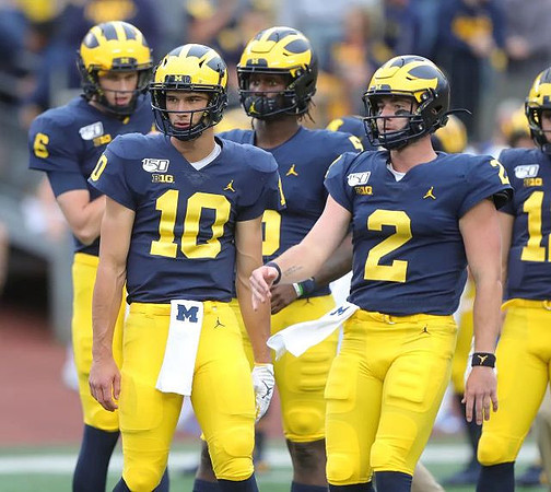 Dylan McCaffrey (10) and Shea Patterson (2)