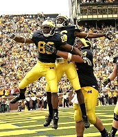 Mario Manningham, Adrian Arrington, and Mark Bihl