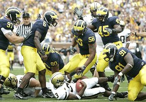 LaMarr Woodley, Will Johnson, Prescott Burgess, Alan Branch, David Harris, and Rondell Biggs